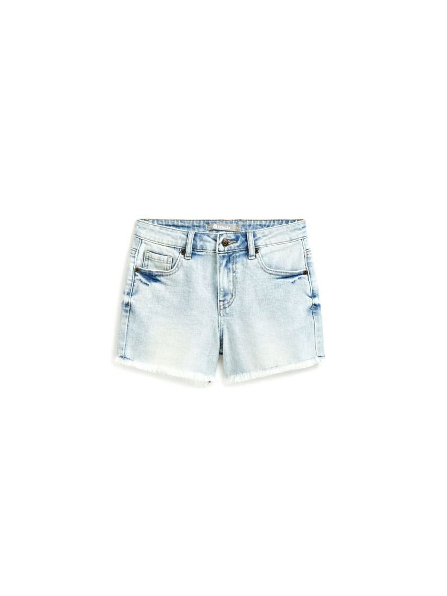 Girls Tractr Cut Off | Weekender Shorts With Fray Hem In Indigo