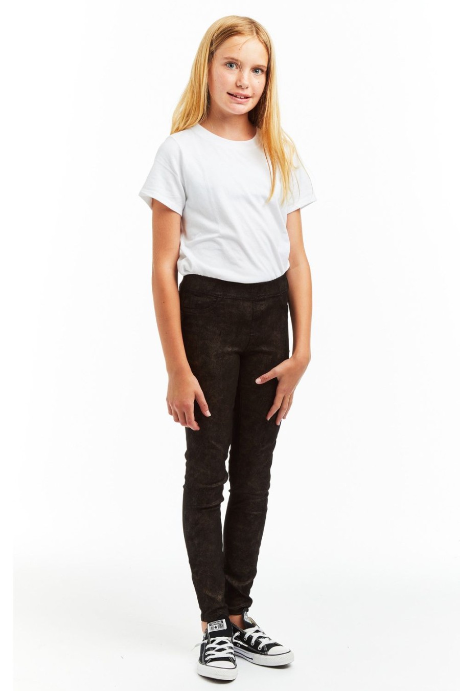 Girls Tractr Skinny | Pull On Vintage Suede Skinny