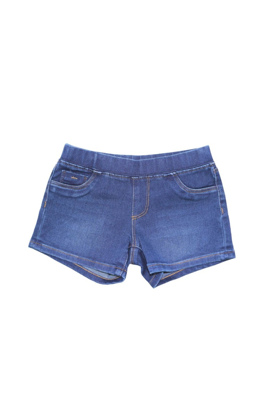 Girls Tractr Mid Rise | Clean Hem Pull On Short Indigo