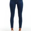 Women Tractr High Rise | Mona - High Rise Fray Hem Skinny In Indigo