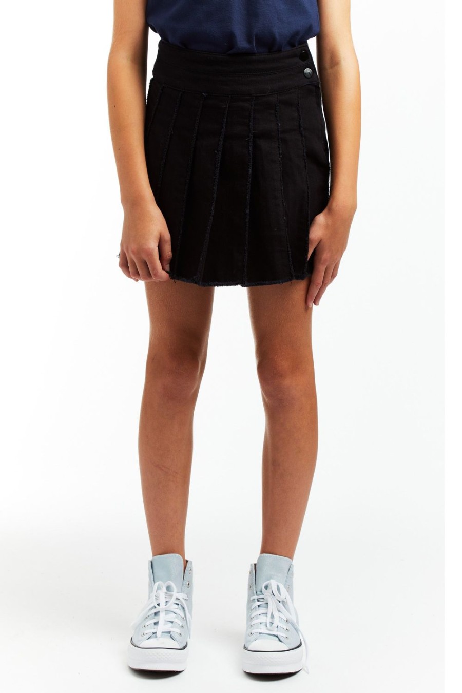 Girls Tractr Pleated | Pleated Tennis Skirt In Black