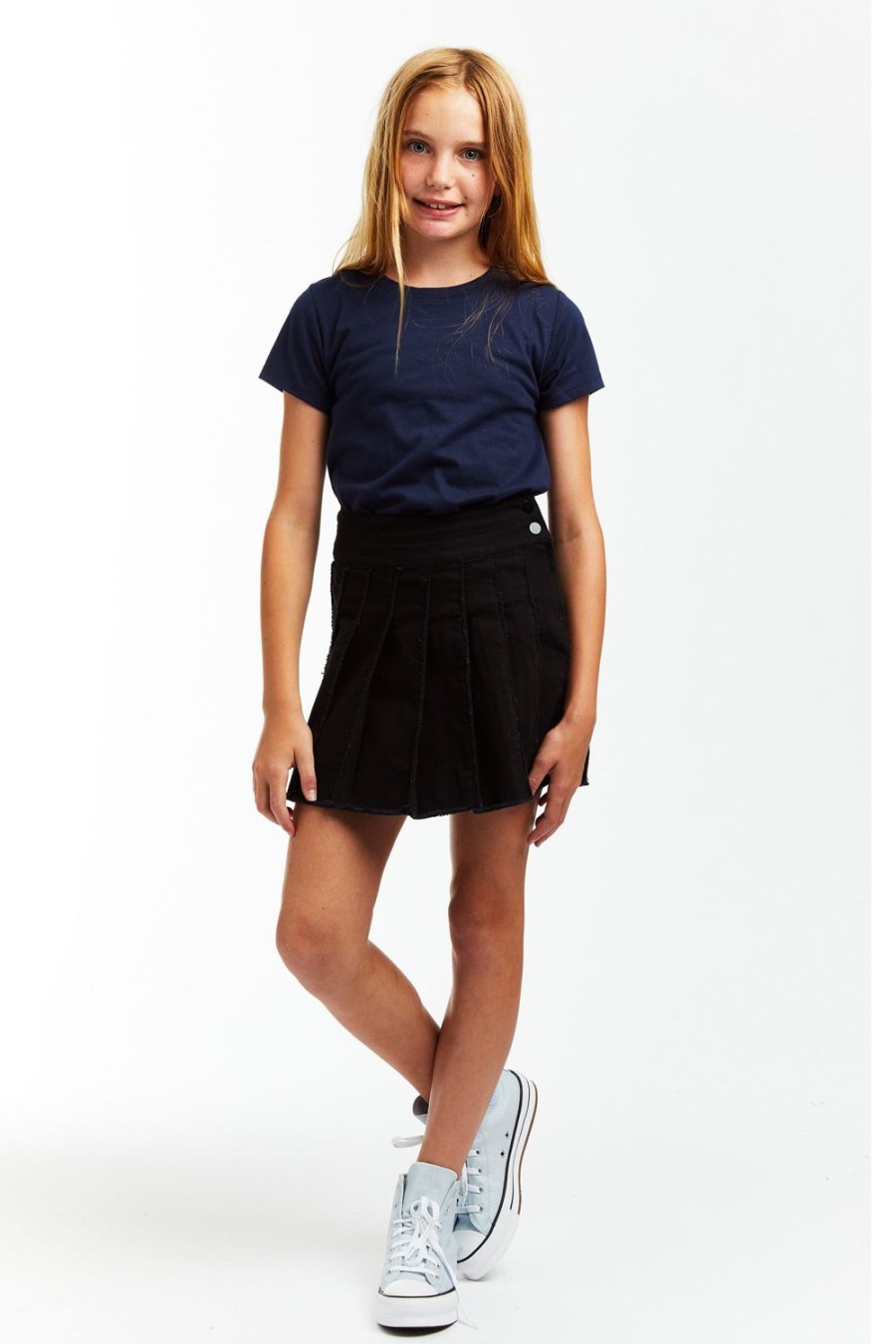 Girls Tractr Pleated | Pleated Tennis Skirt In Black