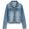 Girls Tractr Denim | Loretta Basic Denim Jacket In Indigo