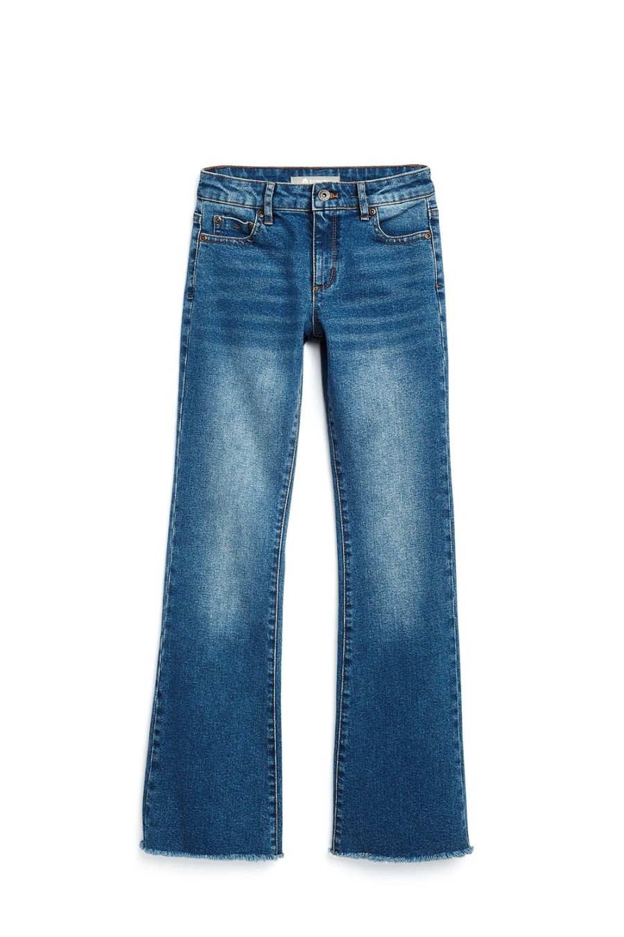 Girls Tractr Flare | Mid Rise Flare Jeans Indigo