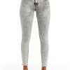 Women Tractr Mid Rise | Diane - Basic Mid Rise Skinny With Fray Hem In Grey