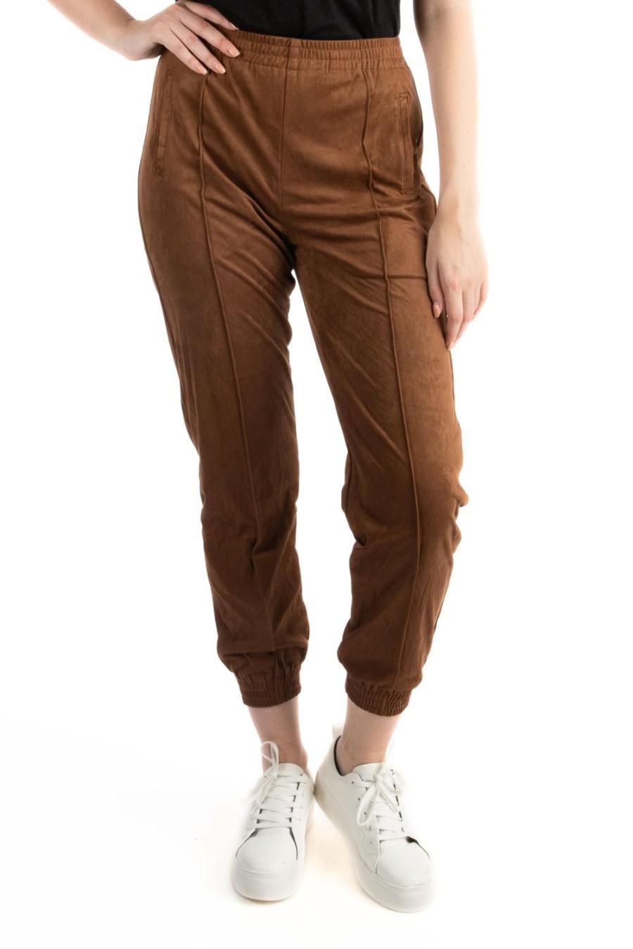 Women Tractr High Rise | Suede Jogger Pants