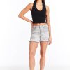 Women Tractr Cut Off | Camille - High Rise Distressed Short Grey