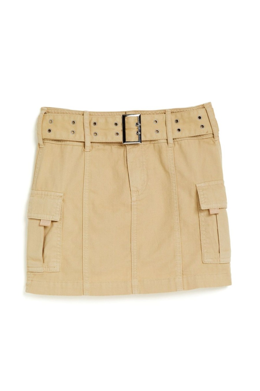 Girls Tractr Cargo | Wide Belt Cargo Skirt Safari