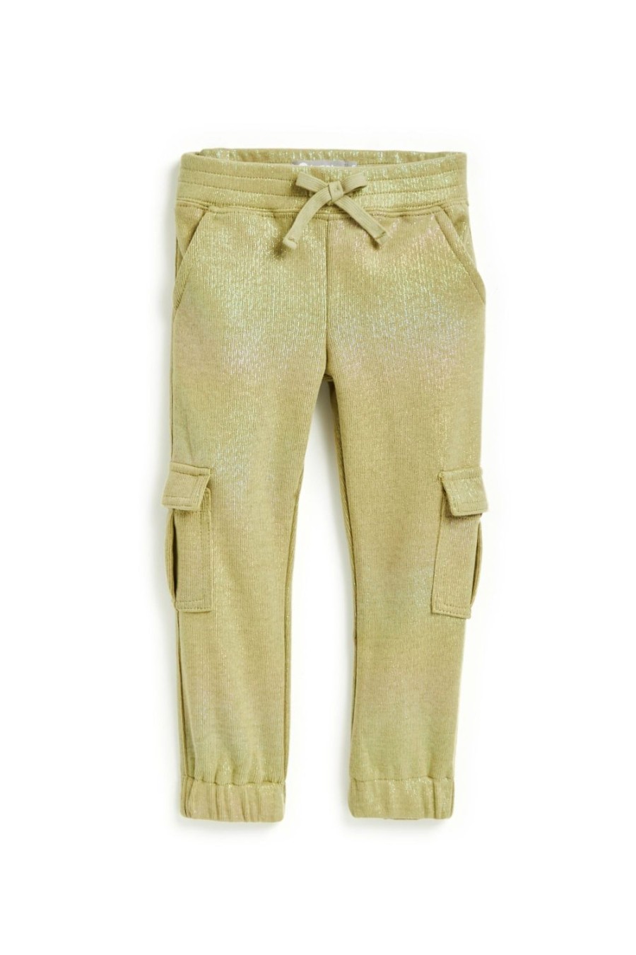 Girls Tractr Cargo | Iridescent Cargo Knit Jogger Pants Green