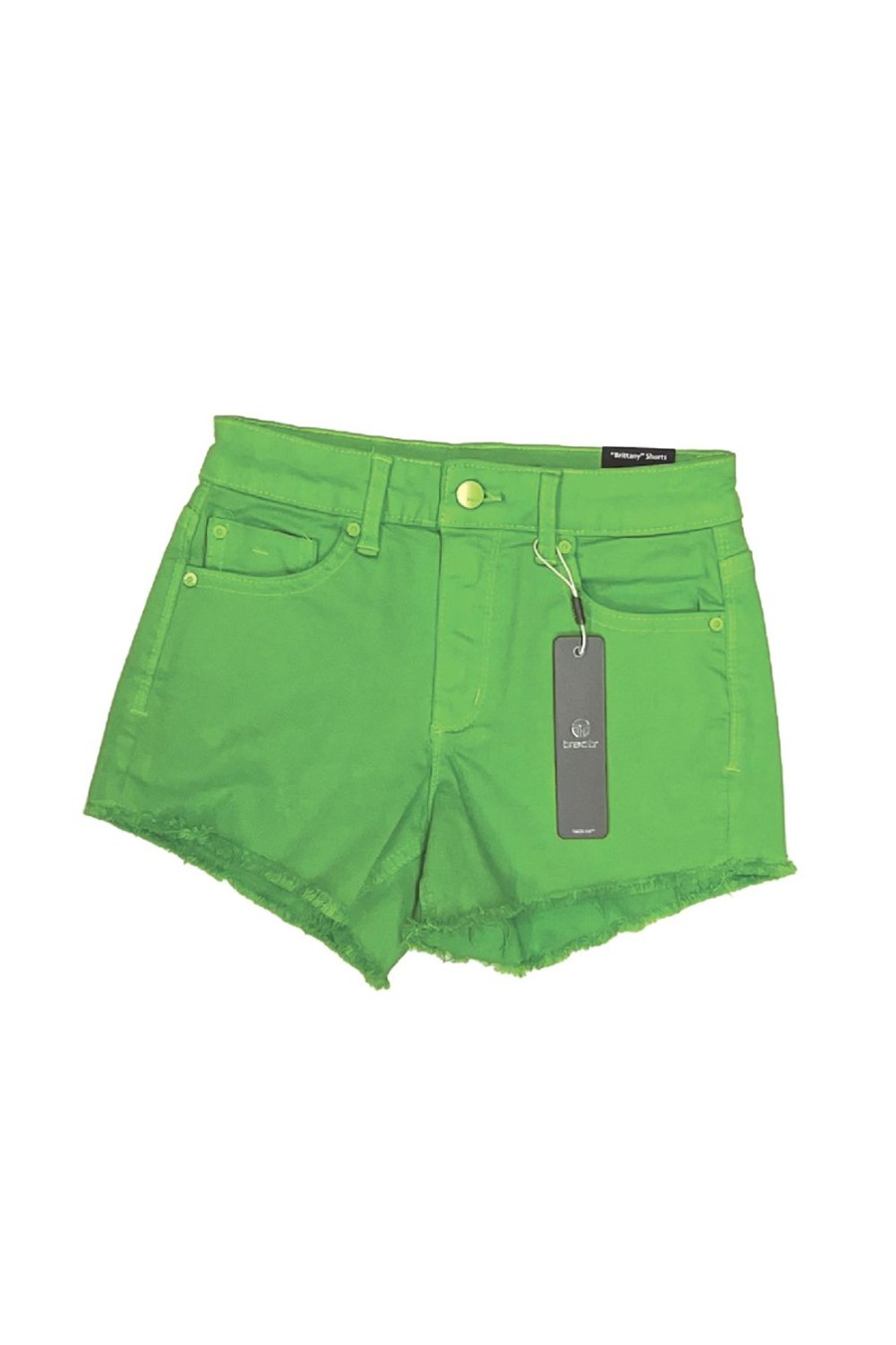 Girls Tractr Cut Off | Brittany - Frey Hem Neon Shorts