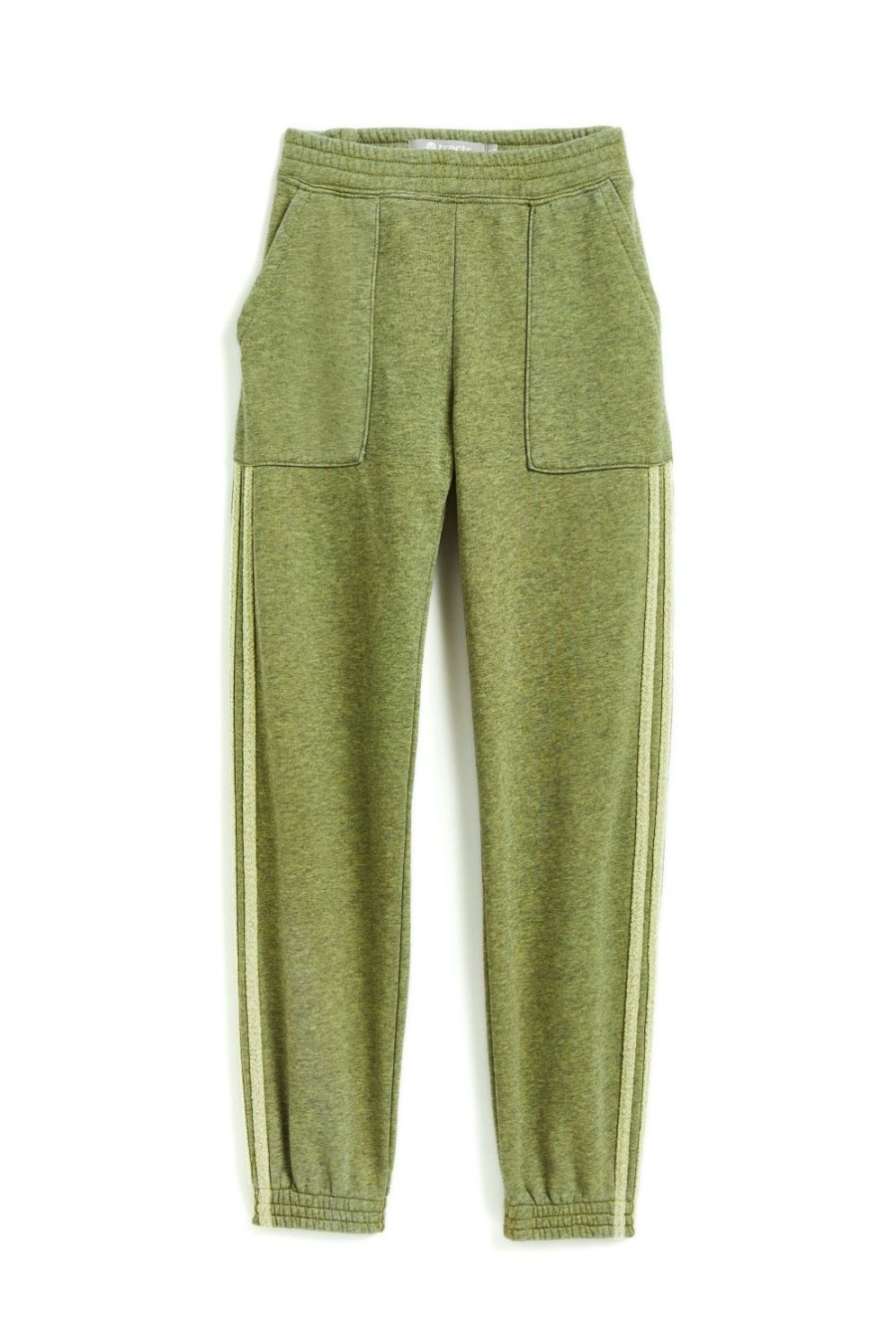 Girls Tractr High Rise | Color Knit Jogger Sweats Green