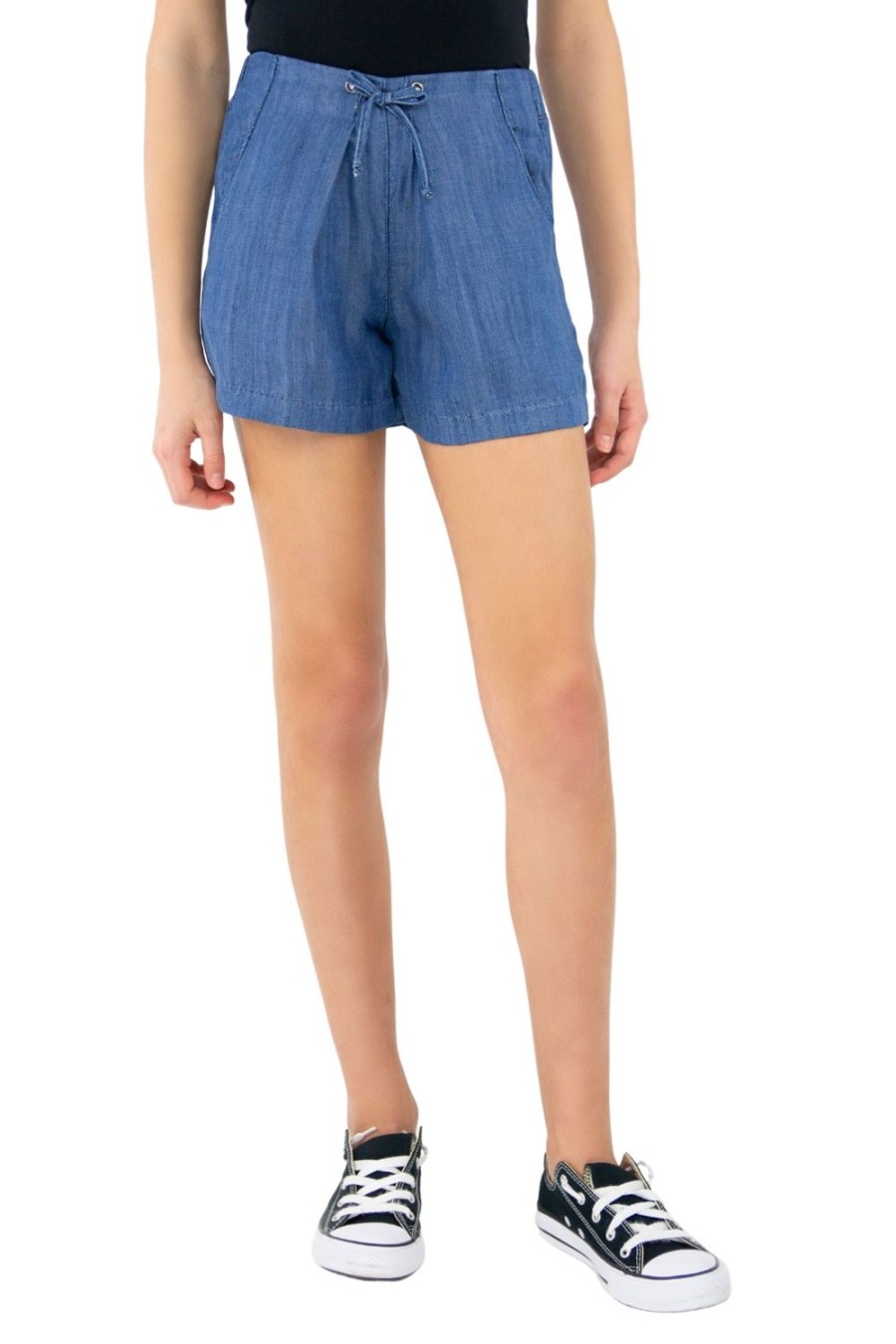 Girls Tractr High Rise | Dressy Pull On Shorts In Indigo