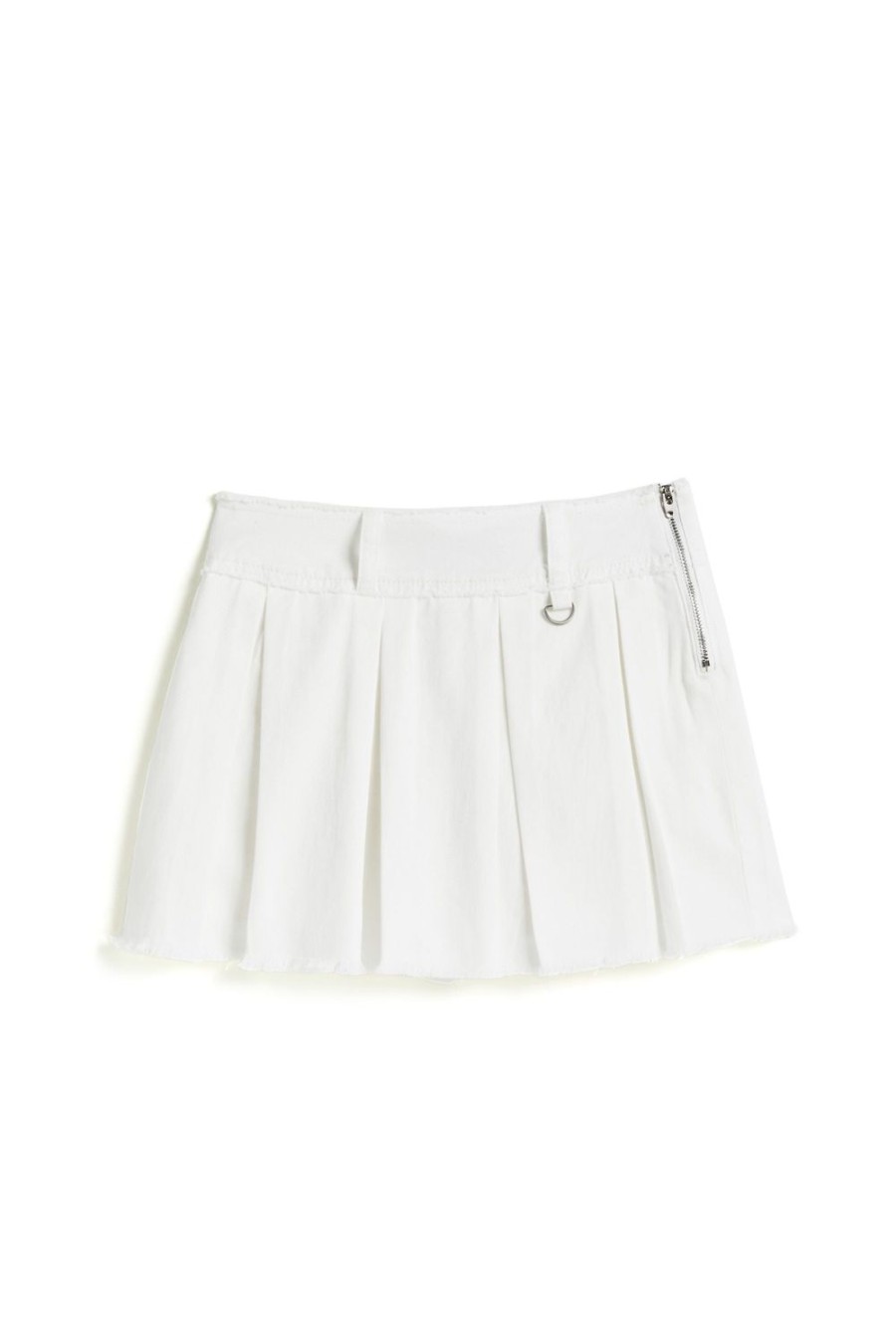 Girls Tractr Pleated | Pleated Color Twill Zip Up Skort