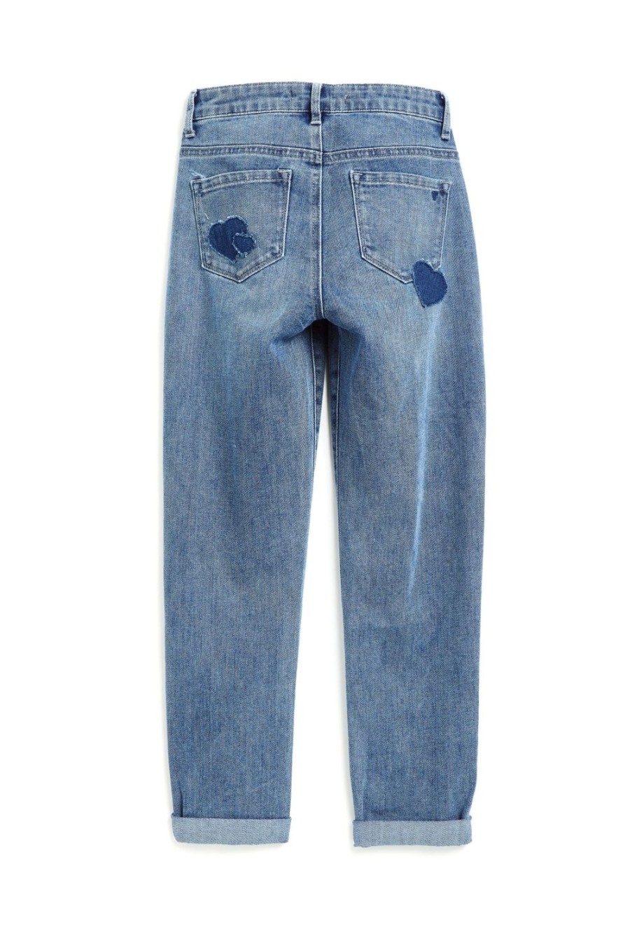 Girls Tractr Straight Leg | Heart Patch Weekender Indigo