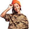 Girls Tractr Hoodie | Camo Print Hoodie Brown