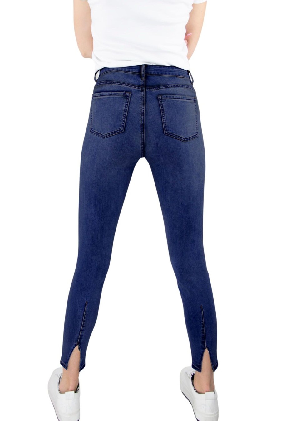 Girls Tractr High Rise | High Rise Back Slit Skinny Indigo