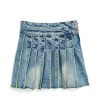 Girls Tractr Denim | Pleated Tennis Skirt In Indigo