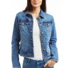 Women Tractr Denim | Loretta - Basic Stretch Denim Jacket Indigo