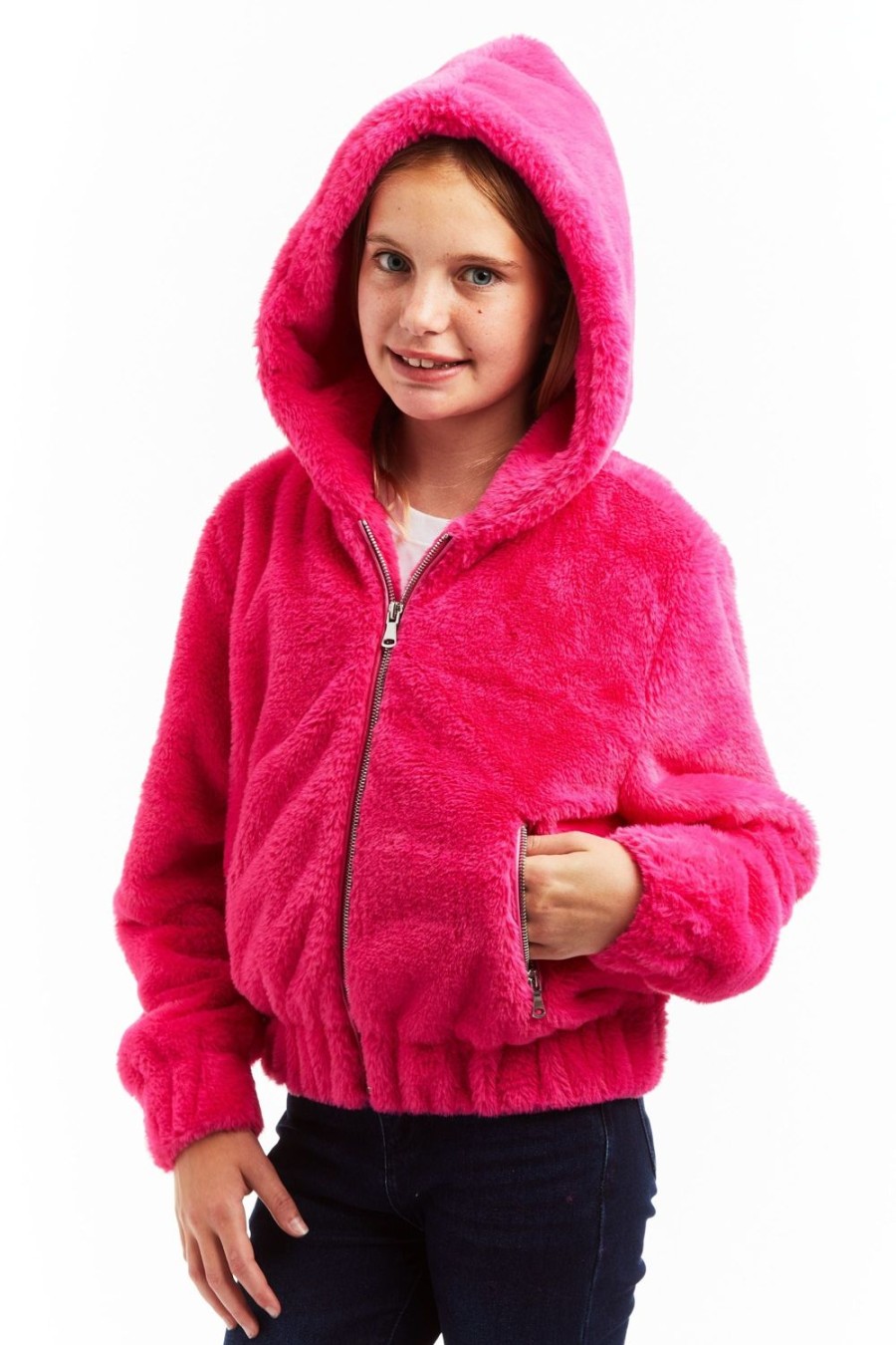 Girls Tractr Fur | Ultra Soft Fur Hoodie