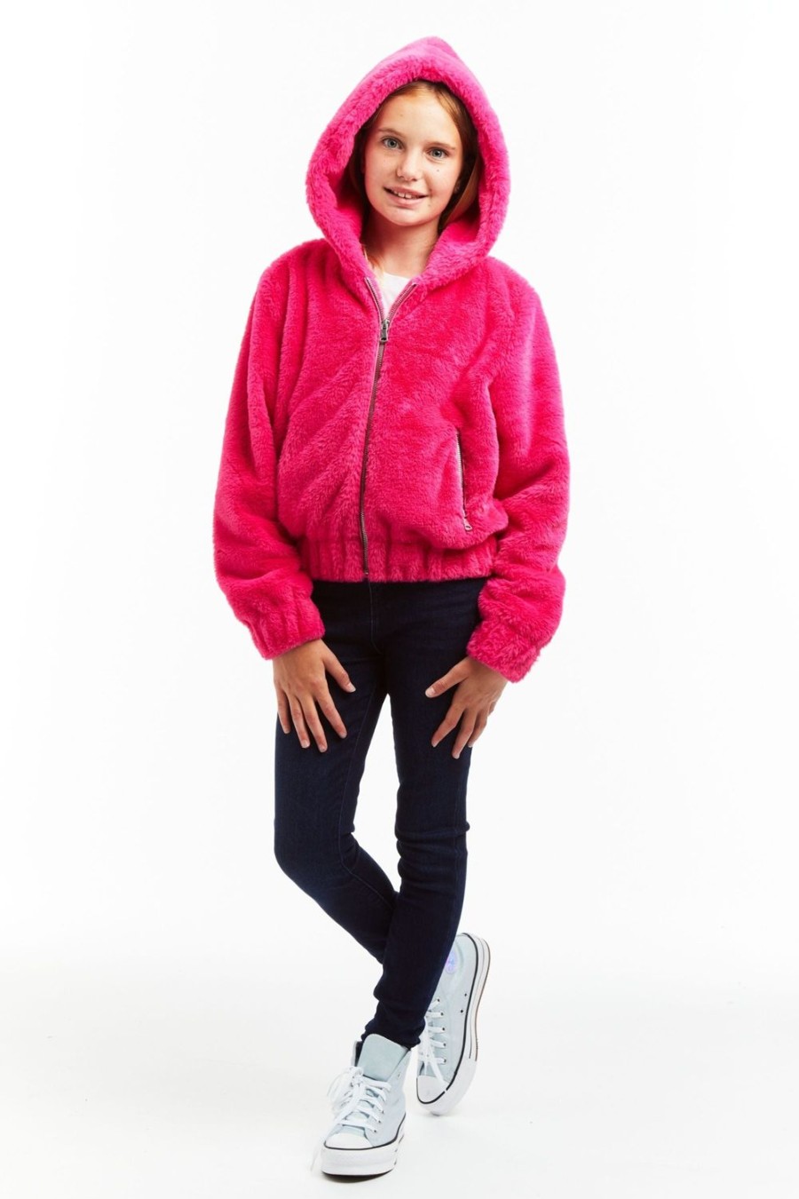 Girls Tractr Fur | Ultra Soft Fur Hoodie