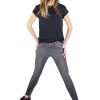 Girls Tractr Mid Rise | Diane - Step Hem Skinny Grey