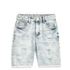 Girls Tractr Bermuda | Destructed Bermuda Short Light Indigo