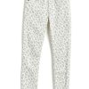 Girls Tractr Mid Rise | Diane - Leopard Print Fray Hem Skinny White/Grey