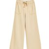 Girls Tractr High Rise | High Rise Patch Pocket Wide Leg Pant With Fray Hem