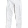 Girls Tractr Mid Rise | Diane - Basic Mid Rise Skinny With Fray Hem Paper White