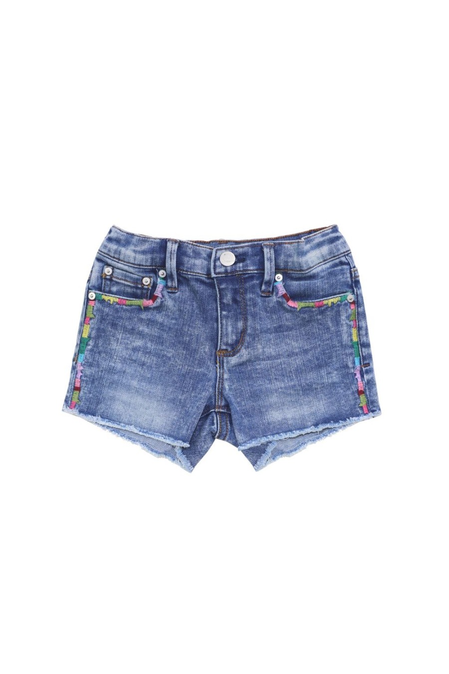 Girls Tractr Cut Off | Brittany Ego Fray Shorts Light Indigo