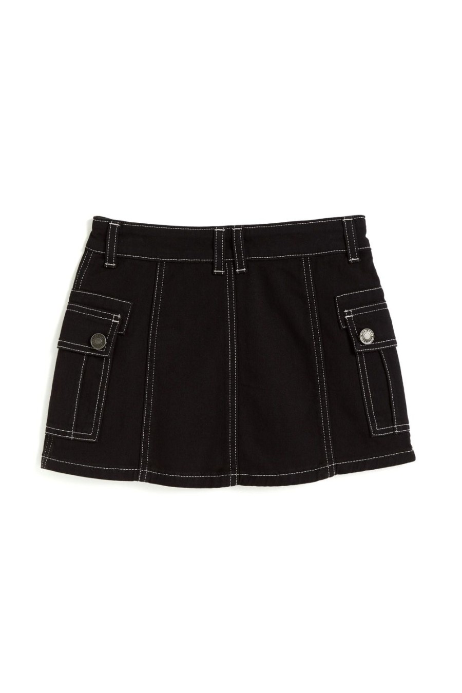 Girls Tractr Cargo | Cargo Pocket Denim Skort Black