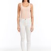 Women Tractr Ankle Length | Mona - High Rise Leopard Print Crop White/Grey