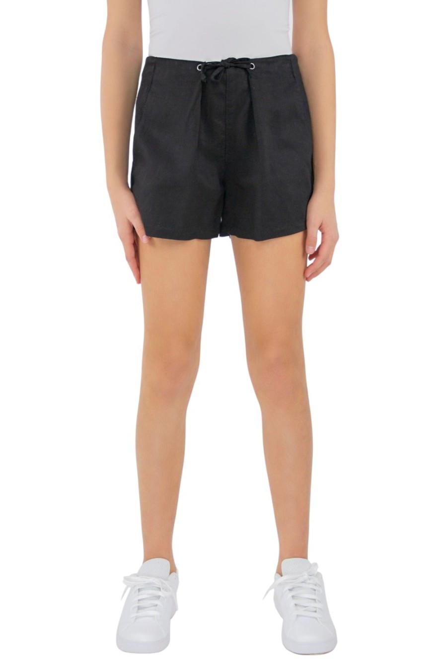 Girls Tractr High Rise | Dressy Pull On Shorts In Black