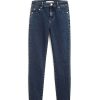 Girls Tractr Distressed | Nina - High Rise Crop Skinny With Slit And Raw Hem Indigo