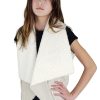 Girls Tractr Reversible | Reversible Sherpa Pleather Vest Cream