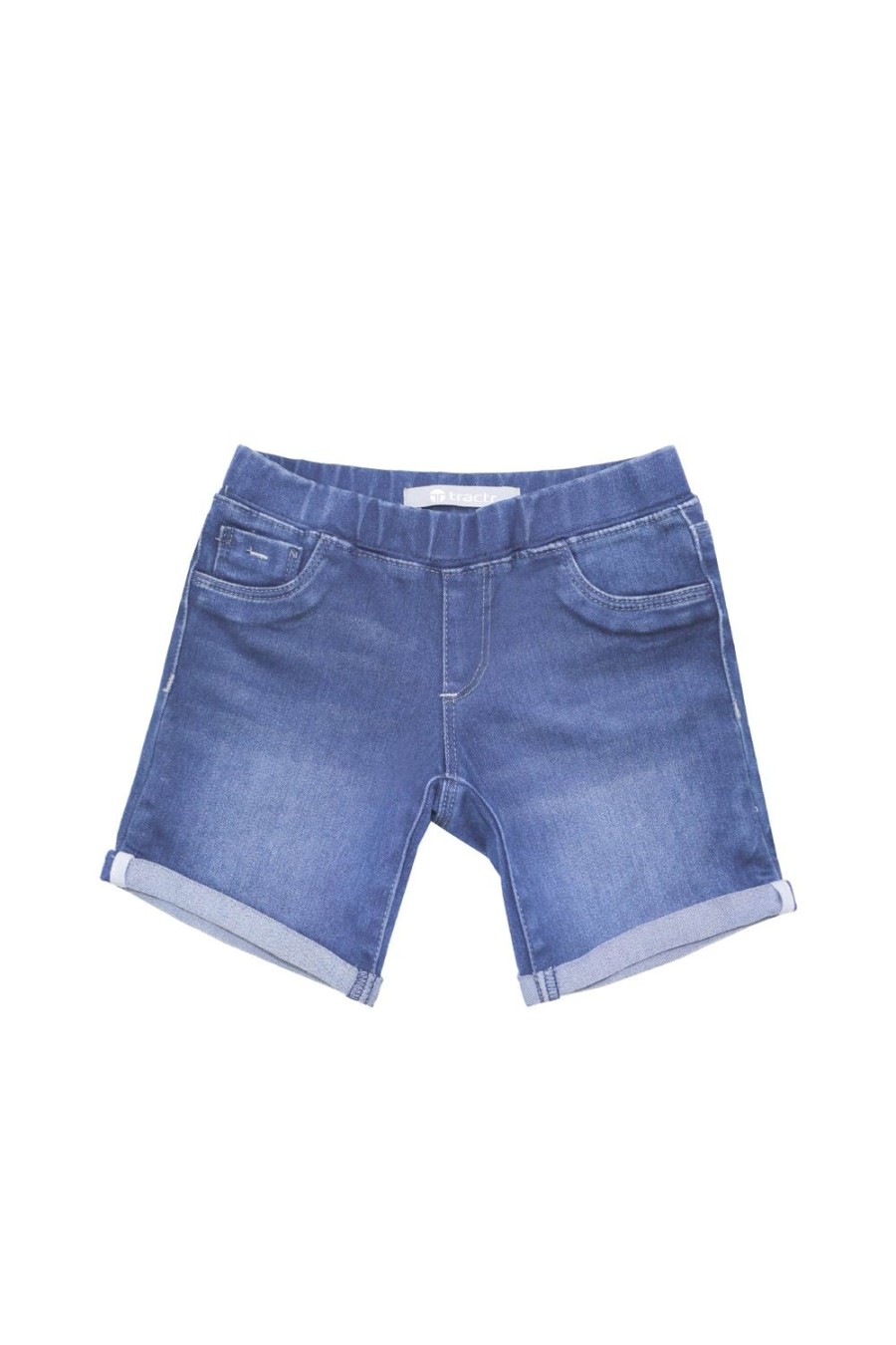 Girls Tractr Bermuda | Bermuda Roll Cuff Pull On | Tractr Indigo