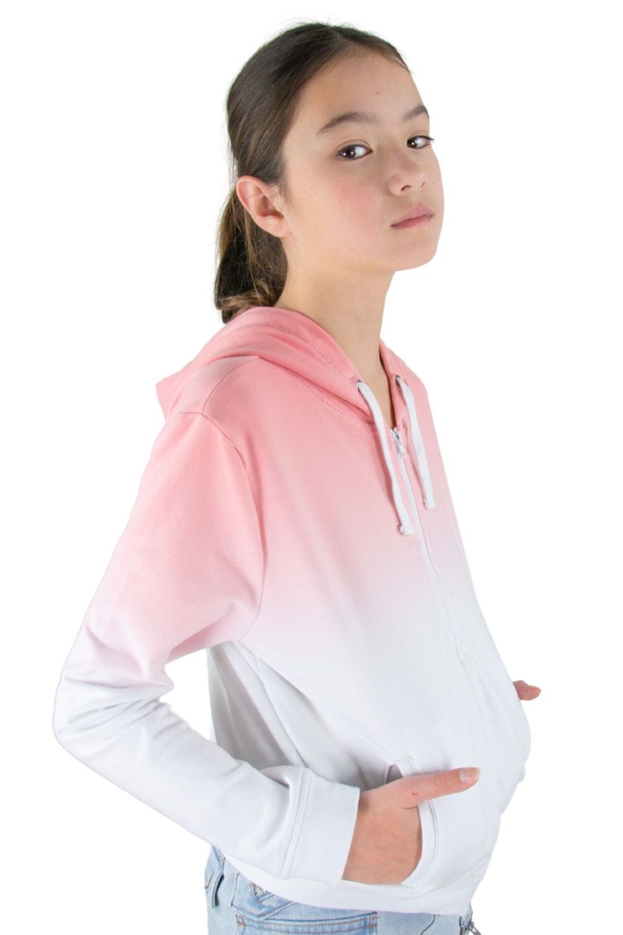 Girls Tractr Hoodie | Dip Dye Ombre Hoodie