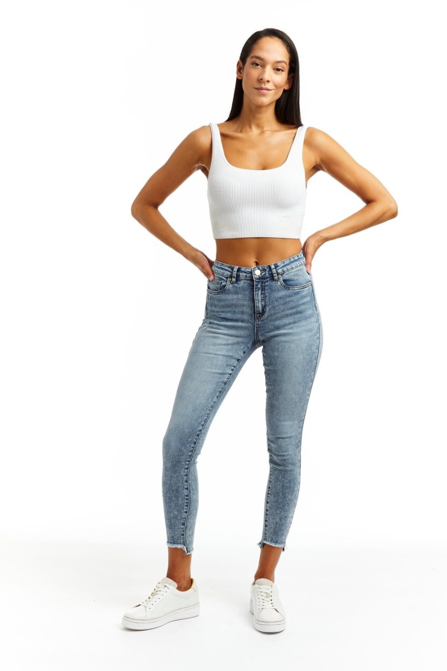 Women Tractr High Rise | Mona - Fun Step Him Skinny Indigo