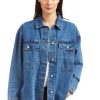 Women Tractr Oversized | Oversized Shirt Jacket Indigo