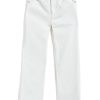 Girls Tractr Ankle Length | High Rise Crop Flare White