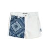 Girls Tractr Cut Off | High Rise Print Block Fray Hem Shorts Bandana