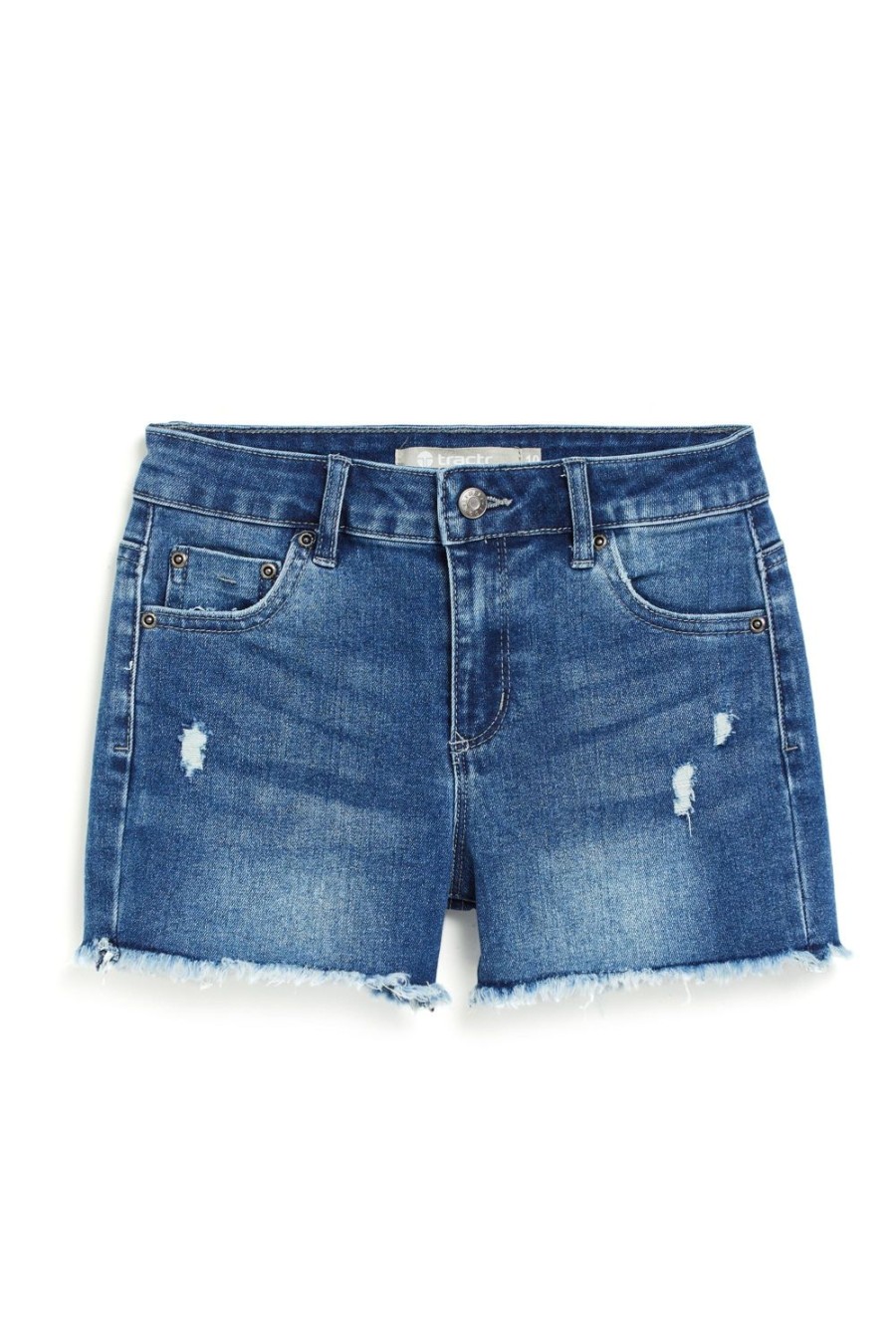 Girls Tractr Cut Off | Brittany - Fray Hem Shorts Indigo