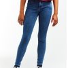 Girls Tractr High Rise | Nina - High Rise Skinny With Released Hem Indigo