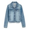 Girls Tractr Denim | Lorette Basic Denim Jacket Indigo