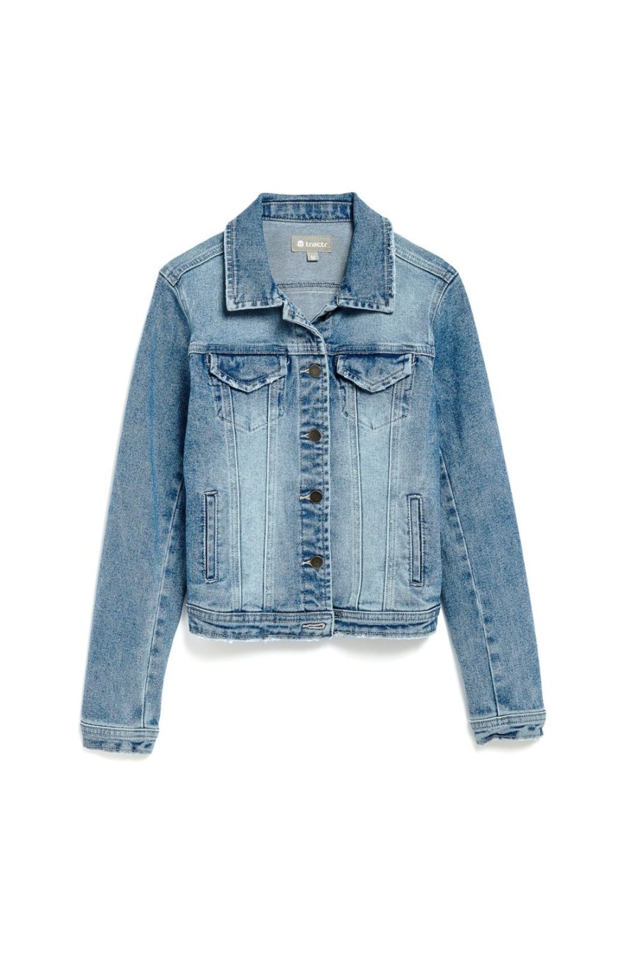 Girls Tractr Denim | Lorette Basic Denim Jacket Indigo