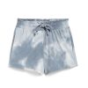 Girls Tractr High Rise | Smocked Waist Tie Dye Knit Short In Blue