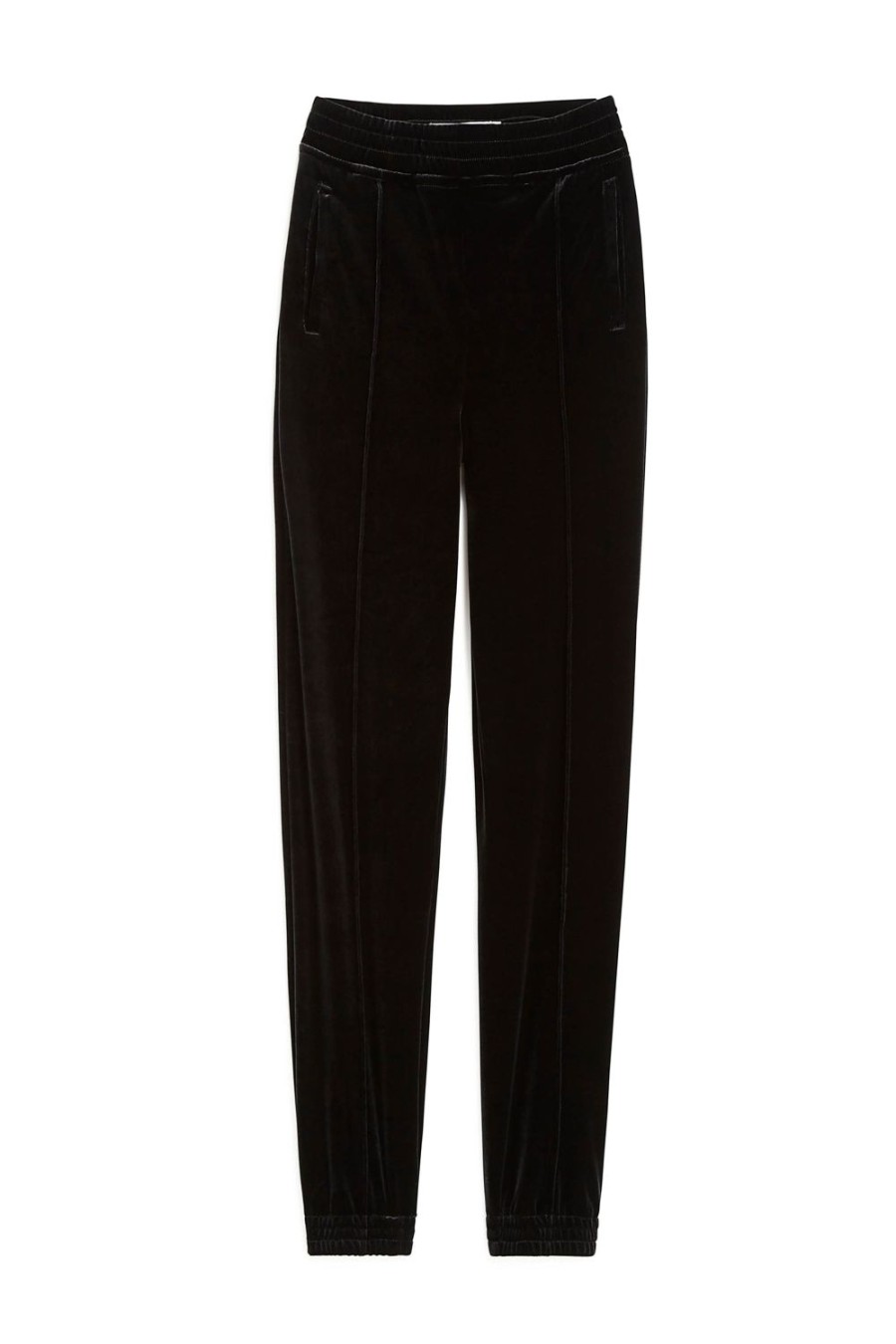 Girls Tractr Jogger | Velvet Jogger Pants In Black