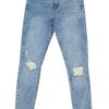 Women Tractr Distressed | Diane - Destructed Skinny In Malibu Indigo