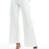 Women Tractr High Rise | High Rise Flat Front Ankle Wide Leg W Raw Hem White