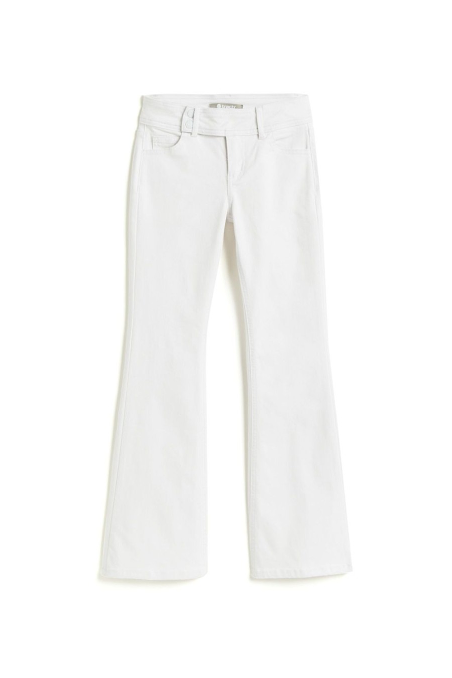 Girls Tractr Flare | Wide Waistband Flare White